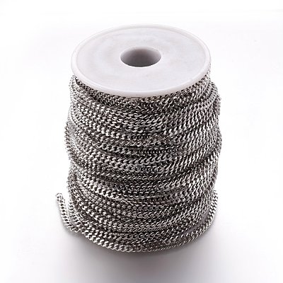 Tarnish Resistant 304 Stainless Steel Twisted Chains Curb Chain CHS-R001-1.0mm-1