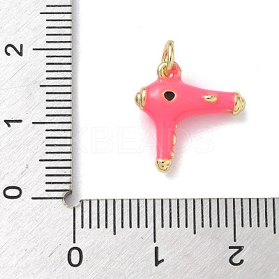 Brass Micro Pave Cubic Zirconia Charms KK-B155-17G-03-1