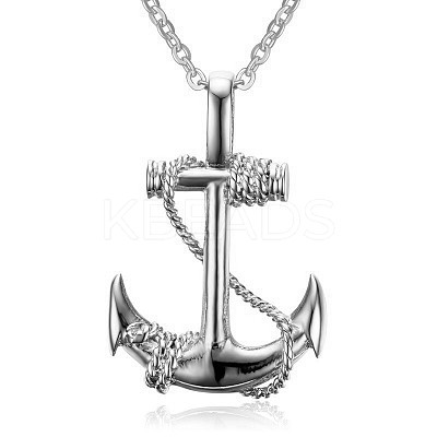 Pirate Anchor Alloy Pendant Necklaces FS-WGF47F3-02-1