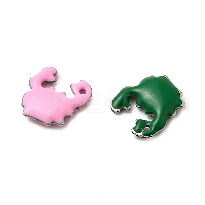 304 Stainless Steel Enamel Charms STAS-Q363-14E-P-1