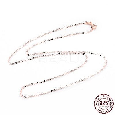 925 Sterling Silver Cable Chains Necklace for Women STER-I021-05RG-1