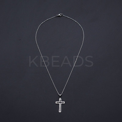 Non-Tarnish 201 Stainless Steel Pendant Necklaces NJEW-S105-JN534-45-1-1