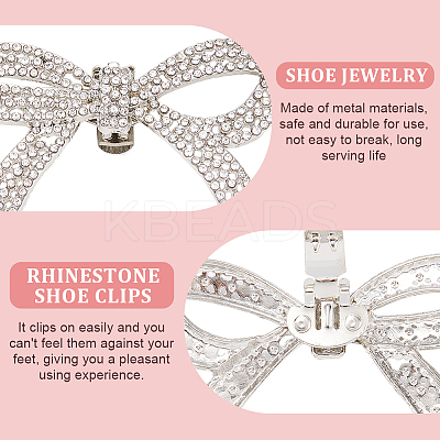 4Pcs Alloy Rhinestone Shoe Decoration AJEW-GF0009-29P-1