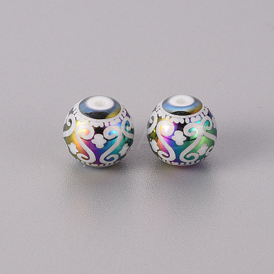 Electroplate Glass Beads X-EGLA-Q123-005A-1
