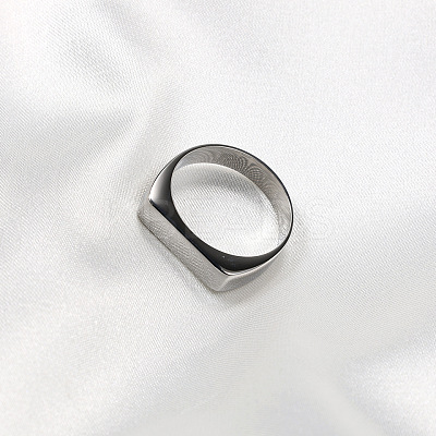 Rectangle 304 Stainless Steel Finger Rings for Men FS-WGDBD74-07-1