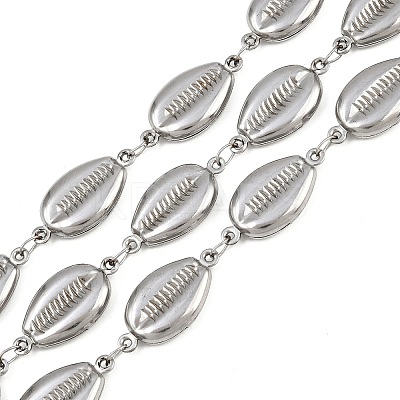 304 Stainless Steel Shell Shape Link Chains CHS-P023-04P-1