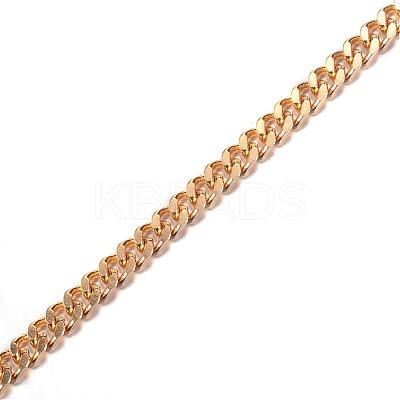 Ion Plating(IP) 304 Stainless Steel Twisted Chains Curb Chains CHS-P002-03G-0.6MM-1