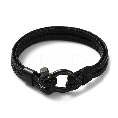 Microfiber Braided Cord Bracelet BJEW-F460-08B-1-1