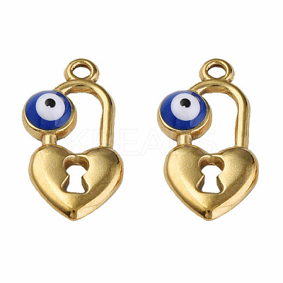 304 Stainless Steel Enamel Pendants STAS-N087-53-03G-1