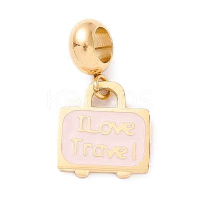 304 Stainless Steel European Dangle Charms STAS-I192-27-1