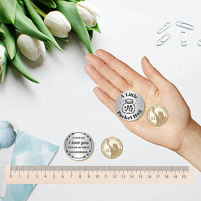 1Pc 304 Stainless Steel Commemorative Coins AJEW-CN0001-43G-1