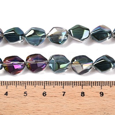 Electroplate Glass Beads Strands EGLA-T021-10I-1