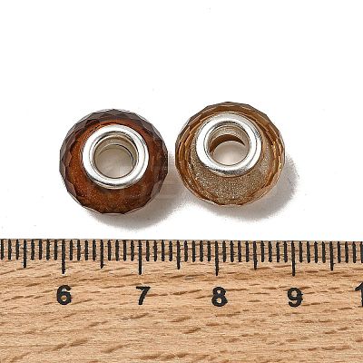 Faceted Resin European Beads RESI-C063-01A-1