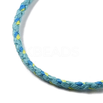 2MM Braided Round Polycotton Cord Necklace Making with Alloy Lobster Claws Clasps and Iron End Chains NJEW-Q031-01C-1
