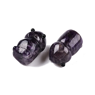 Natural Amethyst Monster Figurines DJEW-N003-01B-1