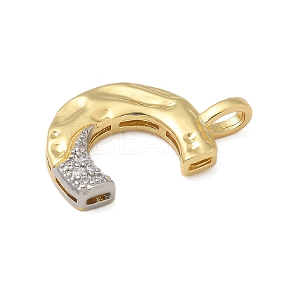 Brass Micro Pave Cubic Zirconia Pendants KK-B126-02G-C-1