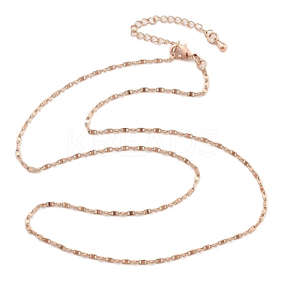 Brass Link Chain Necklaces for Women NJEW-D302-46RG-1