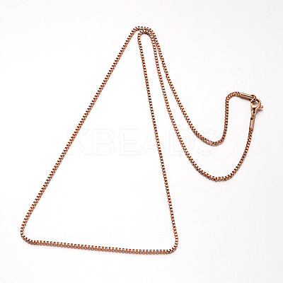 304 Stainless Steel Box Chain Venetian Chain Necklaces LS-NJEW-I065-13B-1