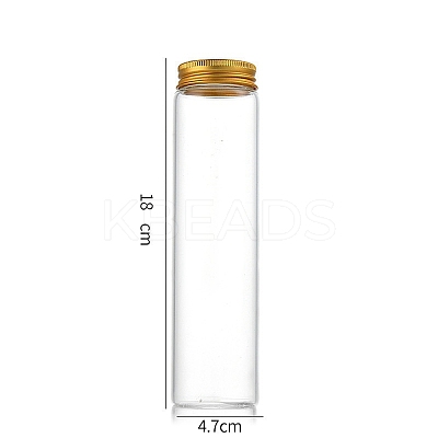 Column Glass Screw Top Bead Storage Tubes CON-WH0086-094I-02-1