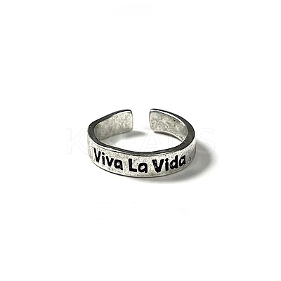 Motivational Slogan Alloy Cuff Rings FS-WGE3CFE-01-1
