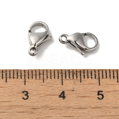 Tarnish Resistant 304 Stainless Steel Lobster Claw Clasps X-STAS-R050-11x7mm-1