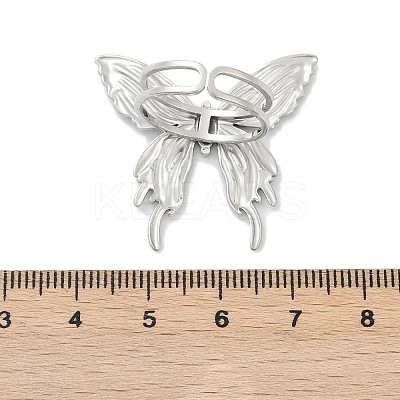304 Stainless Steel Cuff Rings LS-RJEW-D306-12P-1