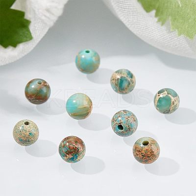 Natural Regalite/Imperial Jasper/Sea Sediment Jasper Beads Strands G-OC0001-05-1