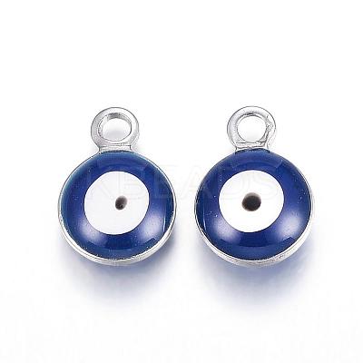 304 Stainless Steel Enamel Charms STAS-G122-24F-1