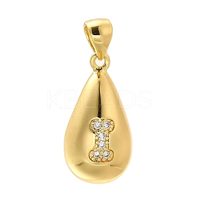 Rack Plating Brass Micro Pave Cubic Zirconia Pendants KK-L226-102G-I-1