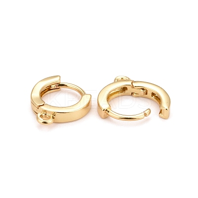 Brass Huggie Hoop Earring Findings LS-KK-Z020-03G-1