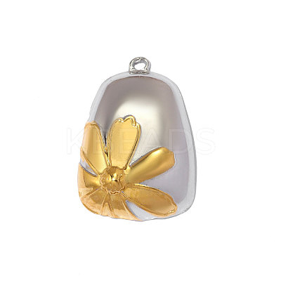 Two-tone 304 Stainless Steel Pendants STAS-OY014-45GP-1