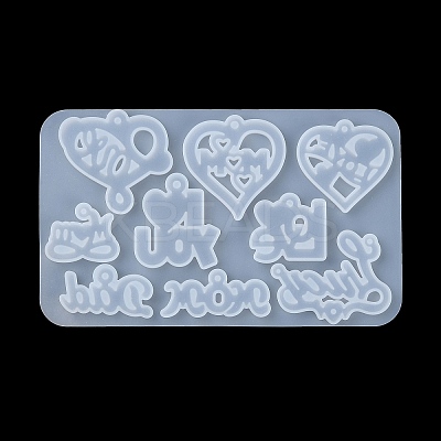 Heart & Word Love DIY Pendant Silicone Molds SIMO-Q001-02D-1