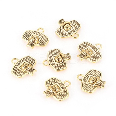 Tibetan Style Alloy Sport Pendants TIBEP-36227-AG-RS-1