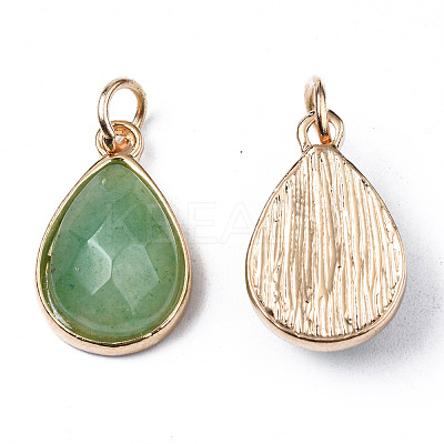 Natural Green Aventurine Pendants G-S359-364C-1