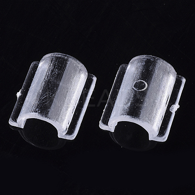 Transparent AS Plastic Base Buckle Hair Findings FIND-T064-005B-1