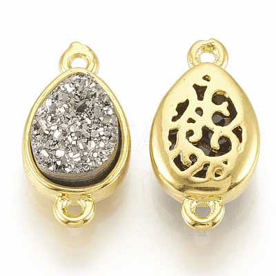 Druzy Resin Links Connectors RESI-T019-01-1