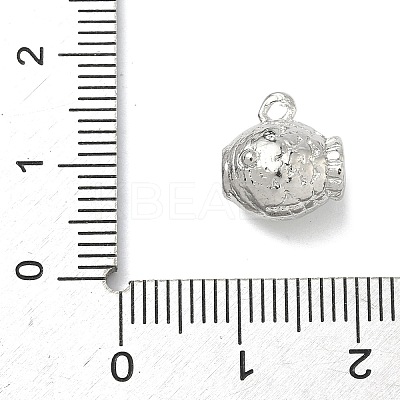 Brass Micro Pave Clear Cubic Zirconia Pendants KK-I476-04P-1