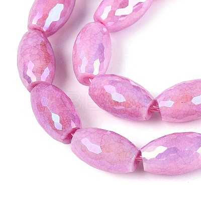Anti-Tarnish Electroplate Glass Beads Strands EGLA-Q130-02A-11-1