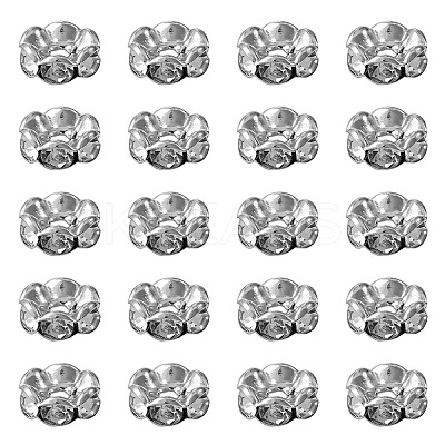 Brass Rhinestone Spacer Beads RB-YW0001-05D-01P-1