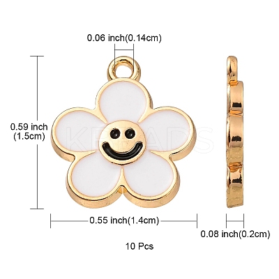 Alloy Enamel Pendants ENAM-YW0002-25A-1