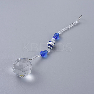 Faceted Crystal Glass Ball Chandelier Suncatchers Prisms AJEW-G025-A05-1
