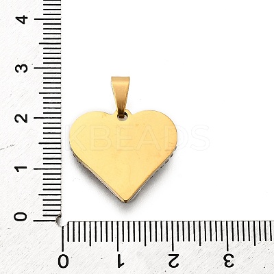 201 Stainless Steel Clay Pendants STAS-R166-02C-G-1