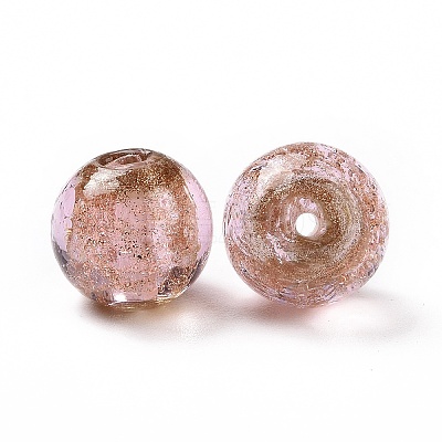 Handmade Gold Sand Lampwork Beads LAMP-C004-02C-1