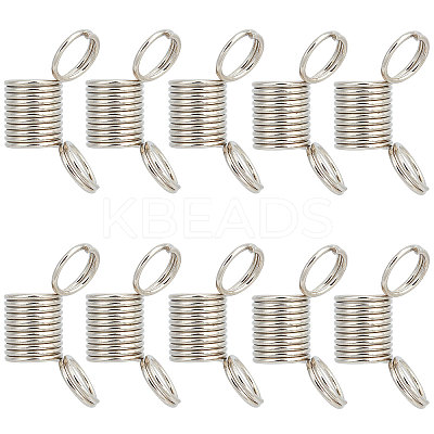 10Pcs 201 Stainless Steel Mini Spring Bead Clamps for Beading Jewelry Making TOOL-SC0001-49-1