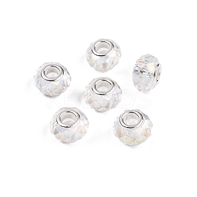 Transparent Glass European Beads GPDL-N004-D14mm-A01-1