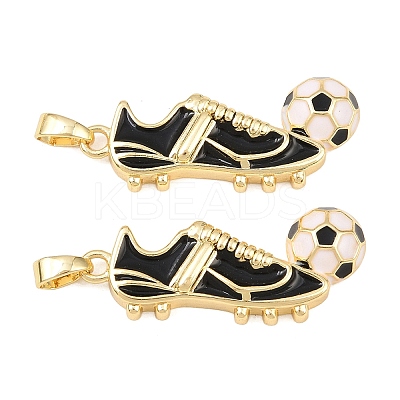 Brass Enamel Pendants KK-C248-09G-02-1