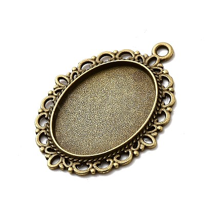 Zinc Alloy Pendant Settings for Cabochon & Rhinestone LS-PALLOY-A15257-AB-LF-1