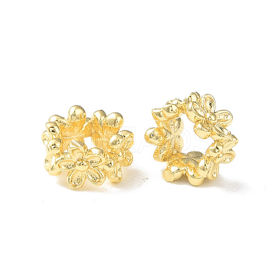 Brass European Beads KK-I702-15G-1
