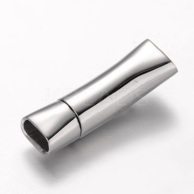Tarnish Resistant Smooth Surface 304 Stainless Steel Rectangle Magnetic Clasps STAS-I045-08-1