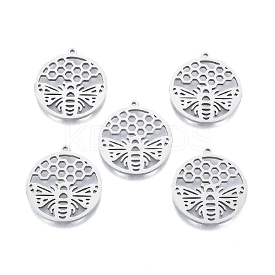 Non-Tarnish 201 Stainless Steel Pendant STAS-B027-10P-1